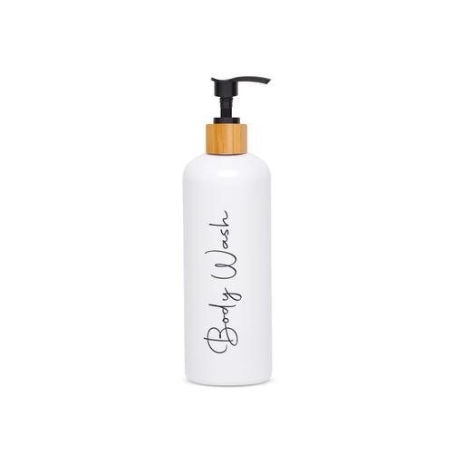 Gambar Grinn Living Haru Bathroom Bottle 500ml White botol sabun shampo Soap - BLACK PUMP dari Grinnliving Kota Tangerang Tokopedia