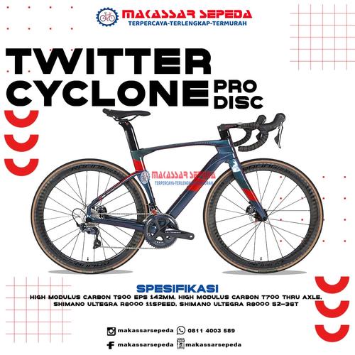 Jual SEPEDA BALAP TWITTER CYCLONE PRO CARBON 2x11 SPEED INTERNAL