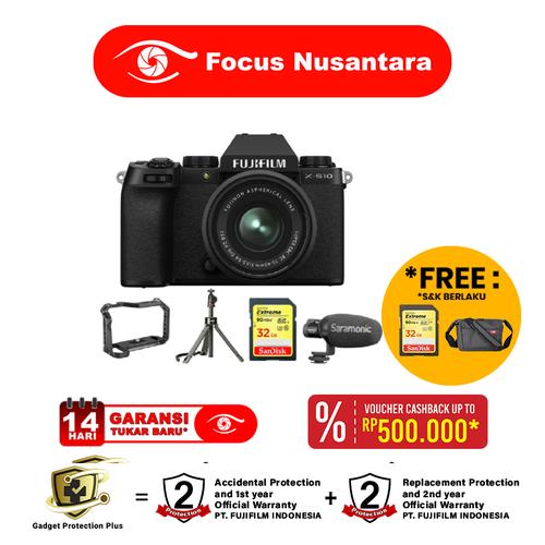 Foto Produk FUJIFILM X-S10 Kit XC 15-45mm / Fujifilm X-S10 +Vlogging Kit (Limited) dari Focus Nusantara