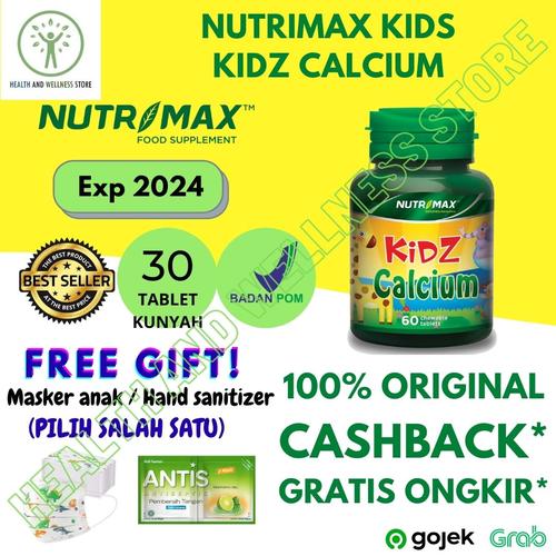 Gambar NUTRIMAX KIDZ CALCIUM KIDS KALSIUM VITAMIN D 30 TABLET KUNYAH TULANG dari Health and Wellness Store Jakarta Utara Tokopedia