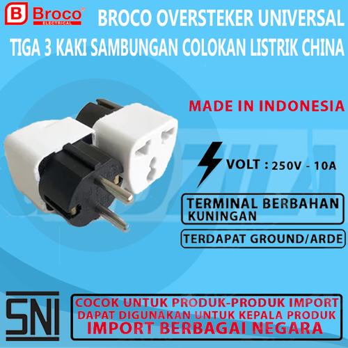 Jual BROCO OVERSTEKER UNIVERSAL TIGA 3 KAKI SAMBUNGAN COLOKAN LISTRIK ...