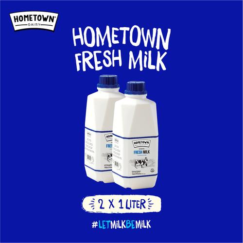Foto Produk Hometown Fresh Milk Susu Segar 1L (ISI 2 BOTOL) - Twin Pack dari GGF Mart