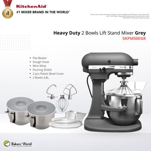 Promo KitchenAid 4,8L Heavy Duty BowlLift Stand Mixer Grey Doff