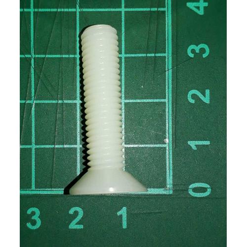 Gambar skrup baut screw plastik putih nylon M8 x 35 mm kepala miring dari SentraOnlineShop Kab. Tangerang Tokopedia