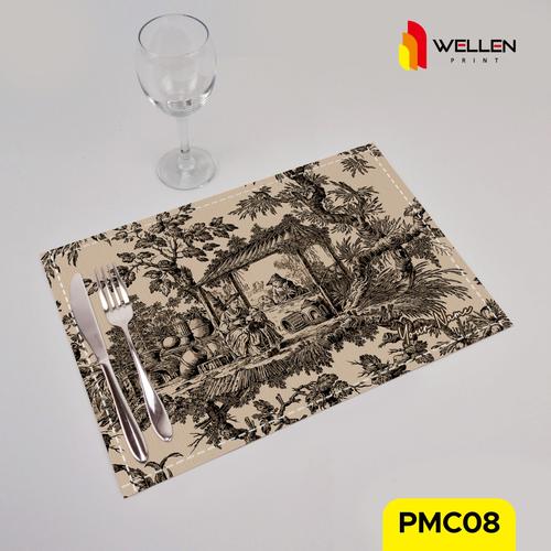 Jual placemat print custom nama / Place mat kanvas / Tatakan alas makan ...
