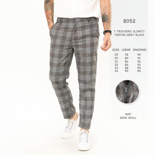 Jual Celanq chino slim fit pria tartan 