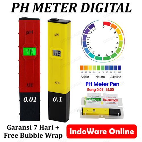 Gambar PH Meter Digital Tester Alat Pengukur Keasaman Cairan Air Hidroponik - MERAH (0.01) dari Indoware Online Jakarta Barat Tokopedia