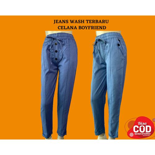 Jual Celana Panjang Wanita Jeans Wash 