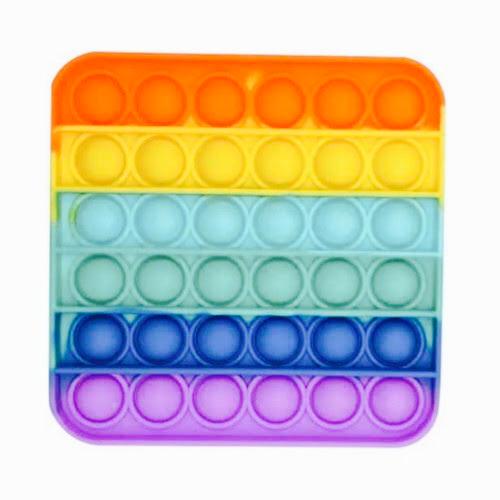 Jual pop it square rainbow bubble 