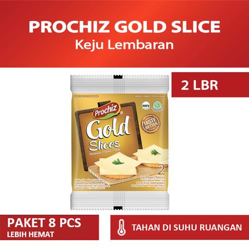 Gambar Keju PROCHIZ Gold Slices 2's 1 Renceng isi 8 pcs dari Prochiz Tokopedia