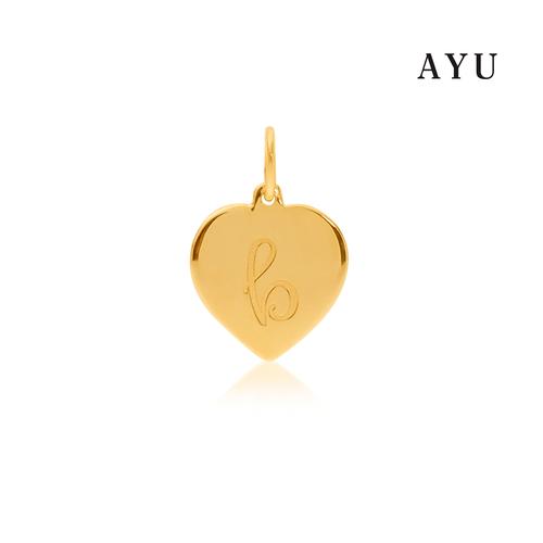 Jual AYU Heart Initial Pendant 16K 