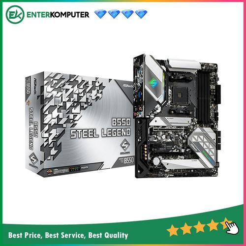 Foto Produk ASRock B550 Steel Legend (AM4, AMD Promontory B550, DDR4, USB3.2) dari Enter Komputer Official