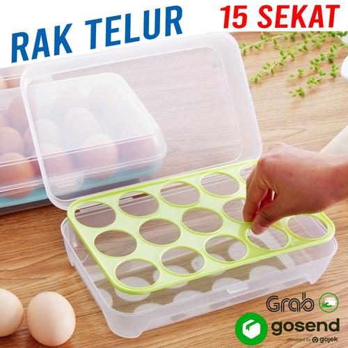Jual Tempat Telur 15 Sekat Kotak Penyimpanan Telur Egg Storage box ...