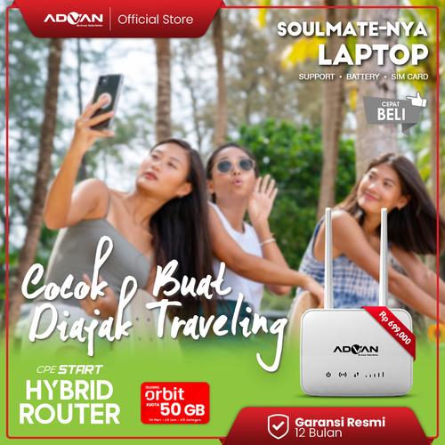 Foto Produk Advan Router CPE Start 4G LTE + WLAN Garansi Resmi - Telkomsel dari Advan Official Store