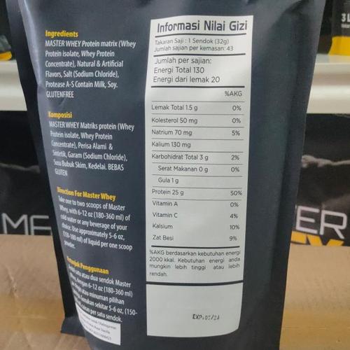 Ready Stock Vectorlabs Master Whey Masterwhey Protein 3 Lbs Lb 3Lbs - Baileys di Elista Healthy | Tokopedia
