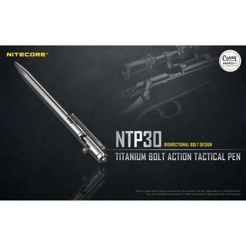 Jual TITANIUM BOLT ACTION TACTICAL PEN NITECORE NTP30 Kota