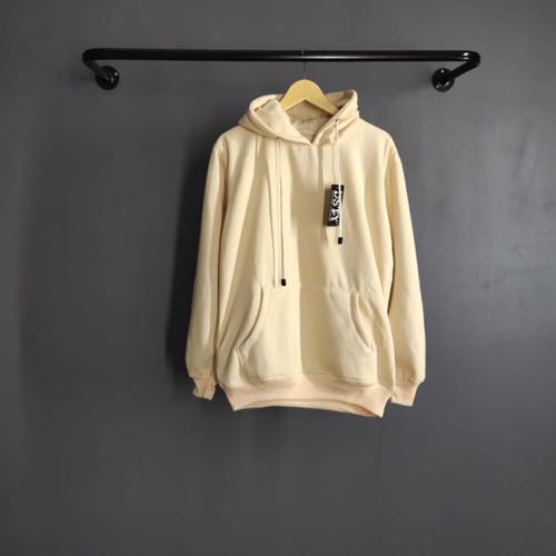 Jual Sweater Hoodie Polos Cream M L XL 
