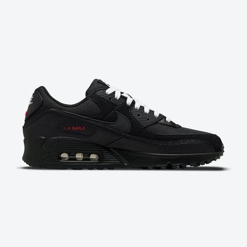 Jual NIKE AIR MAX 90 TRIPLE BLACK RED 