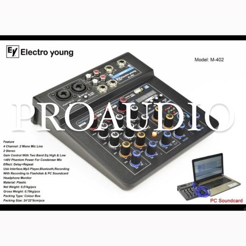 Jual mixer audio electro young m402 m 402 4CH usb bluetooth soundcard