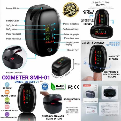 Jual Pulse Oximeter SMH01 Fingertip Oximeter Check oksigen detak