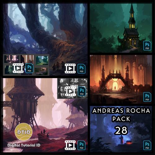 Jual Andreas Rocha - Illustration Pack 28 Video + PSD File + Brushes ...
