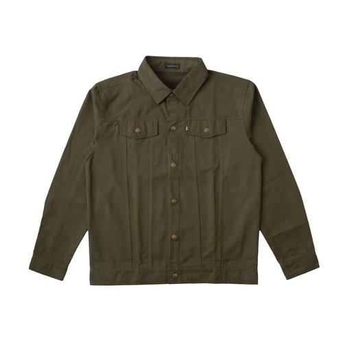 Gambar Coop Design - Theo Jaket Trucker Canvas Pria - Army, L dari Coop Design Kota Bandung Tokopedia