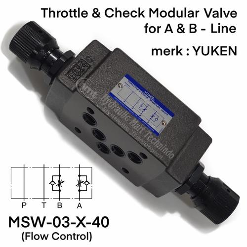Jual MSW-03-X-40 flow control n check valve modular for A-B Line merk ...