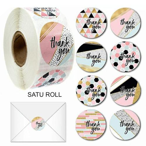 Gambar STICKER THANK YOU || STIKER TERIMA KASIH || 500 PCS / 1 ROLL || STICKE dari malangperlengkapan Kota Malang Tokopedia