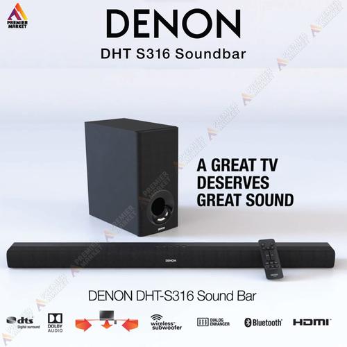 Jual Denon DHT S316 Home Theatre Soundbar Wireless with Subwoofer