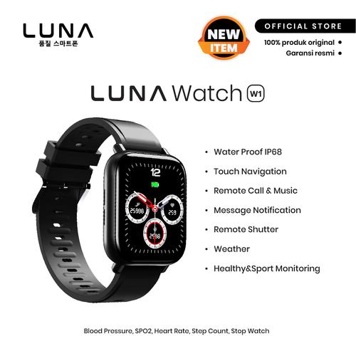 Gambar Luna W1 smartwatch Ip68 garansi resmi Luna indonesia dari LUNA OFFICIAL STORE Jakarta Utara Tokopedia