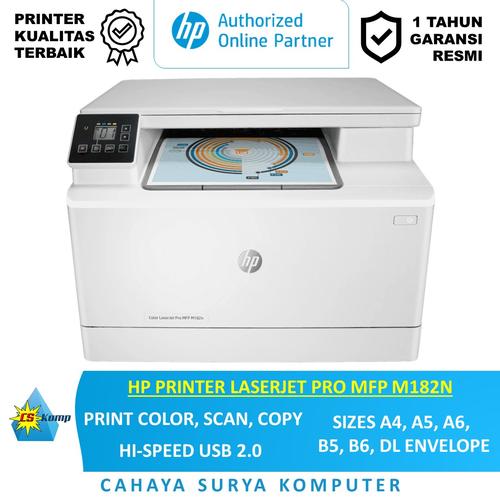 Jual HP PRINTER LASERJET PRO MFP M182N | Print Color | Scan | Copy - Kota  Makassar - Cahaya Surya Komputer | Tokopedia