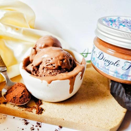 Jual dark Chocolate gelato cup 4oz rendah kalori ice cream diet Kota