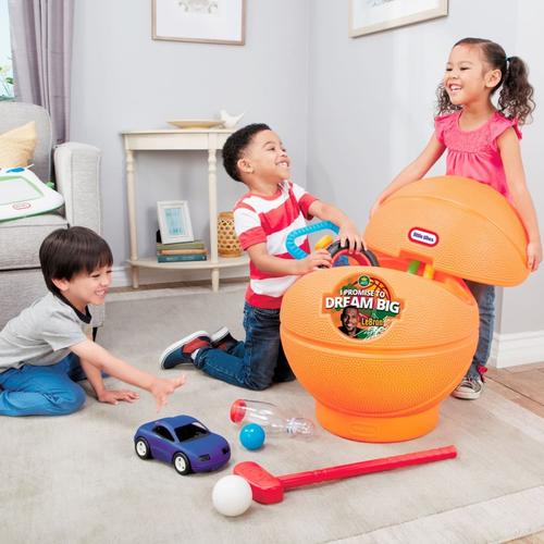 Jual LITTLE TIKES LEBRON JAMES BASKETBALL TOY CHEST tempat simpan