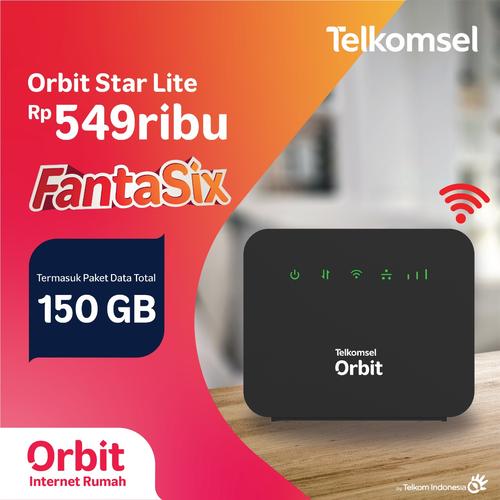 Gambar Telkomsel Orbit Star Lite Modem WiFi 4G High Speed Bonus Data 50GB - Hitam dari Myorbit Official Store Kota Tangerang Tokopedia