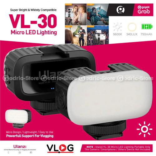 Gambar ULANZI VL30 Mini Video Light Portable 5600K Vlog Tiktok for HP /Camera dari G-Rex Jakarta Barat Tokopedia