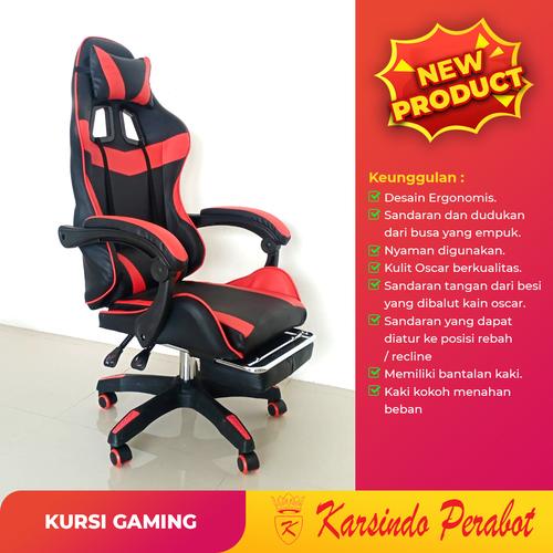 Jual Kursi Gaming/Gaming Chair Import Quality (3 varian warna) - grey