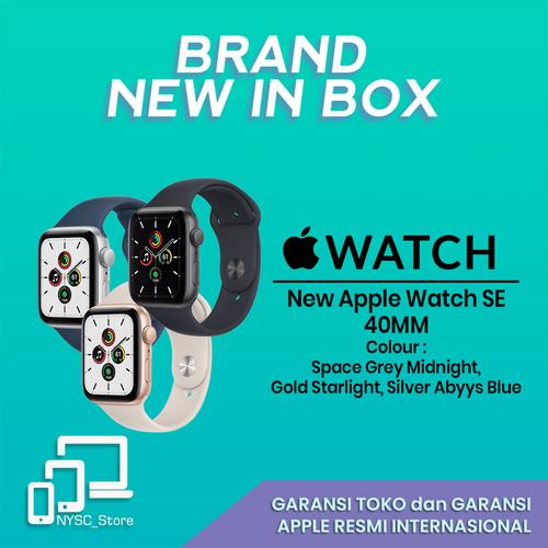 Jual New Apple Watch SE 40mm Space Grey Gold Starlight Silver Abyys Blue -  Silver Abysblue - Jakarta Pusat - Nysc | Tokopedia