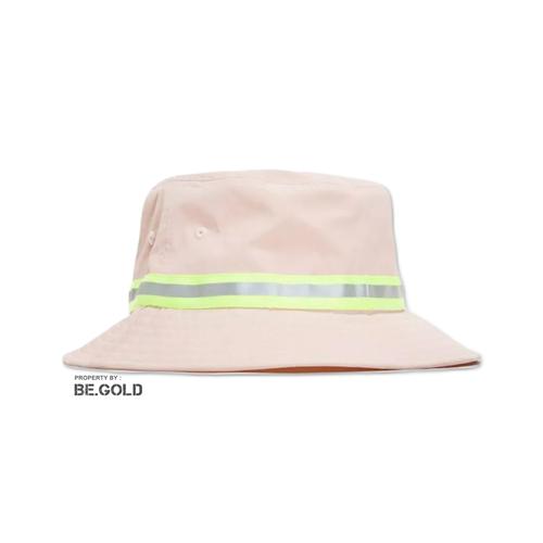 STUSSY REFLECTIVE TAPE BUCKET HAT PINK 