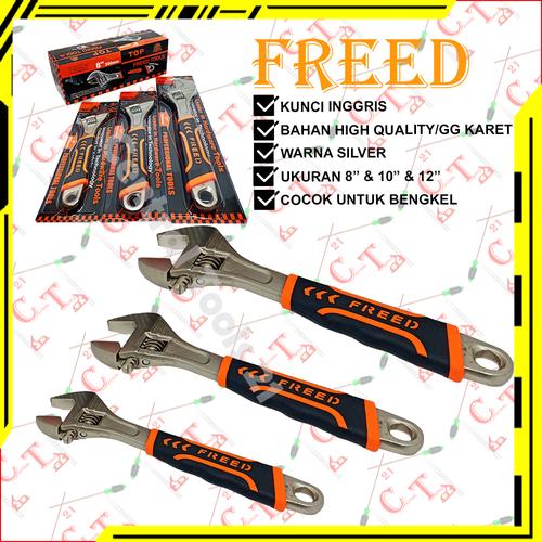 Jual Kunci Inggris Ingris Press Heavy Duty Gagang Karet Ukuran 8" 10
