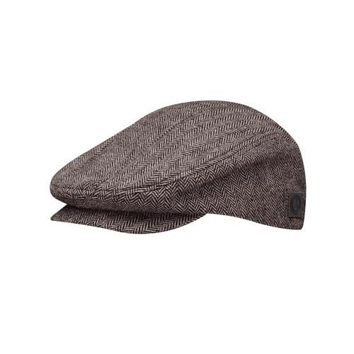 Jual Flat cap brown / beige, polyester 