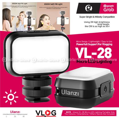 Gambar ULANZI VL28 Mini Video Light Portable 6500K Vlog Tiktok for HP /Camera dari G-Rex Jakarta Barat Tokopedia