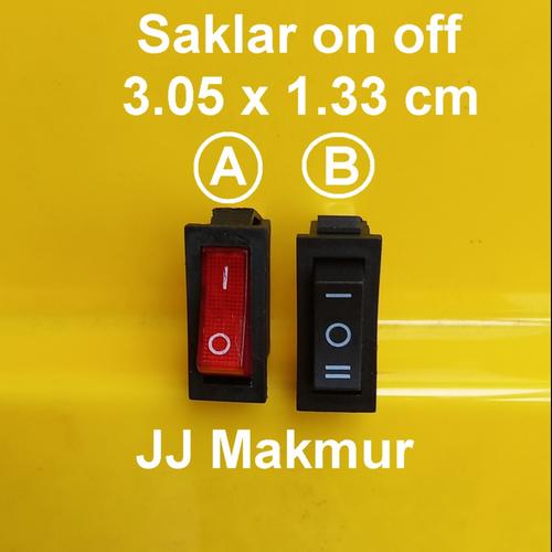 Jual Saklar Manual ON OFF 3kaki Switch Push Button uk kotak persegi ...