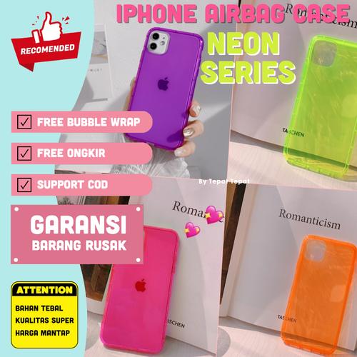 Jual IPHONE AIRBAG CASE NEON ANTICRACK CASE NEON WARNA