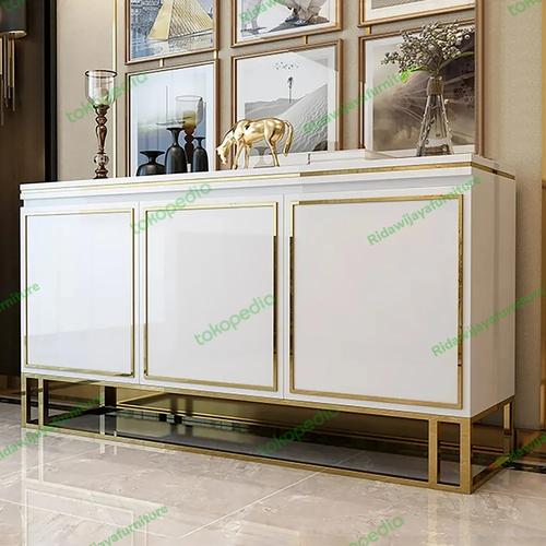 Jual meja kabinet ruang tamu duco jati minimalis - Kab. Jepara