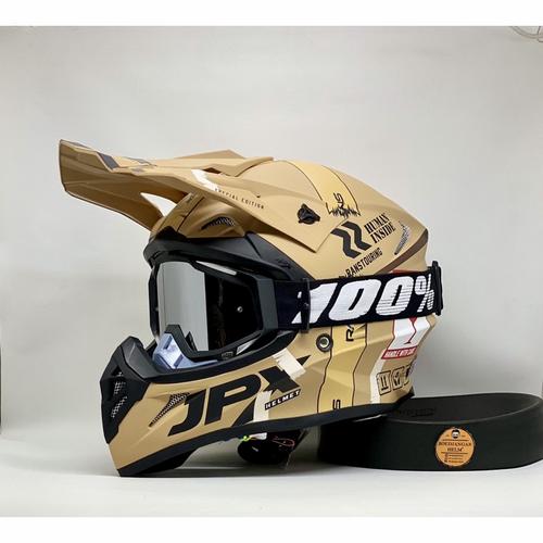 Jual JPX HELM FOXGRAPHIC HUMAN INSIDE RANS CAPPUCINO HELM CROSS + GUGEL ...