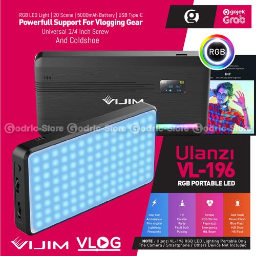 Gambar ULANZI VIJIM VL196 RGB LED Video Light Lampu Vlog Lighting Tiktok 9K dari G-Rex Jakarta Barat Tokopedia