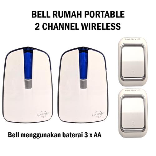 Gambar BELL WIRELESS PORTABLE 2 CHANNEL -BEL DINGDONG RUMAH-RUKO-KANTOR-HOTEL dari EtalaseBelanja Jakarta Pusat Tokopedia