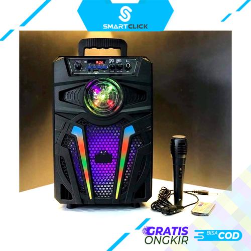 Promo Speaker Bluetooth Wireless Karaoke EXTRA BASS Free MIC Remote QS