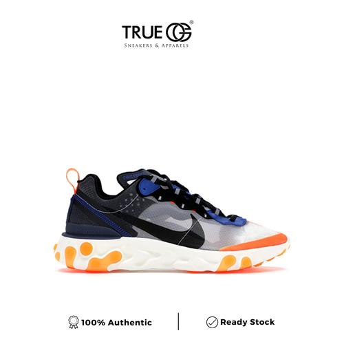 blue and orange nike react
