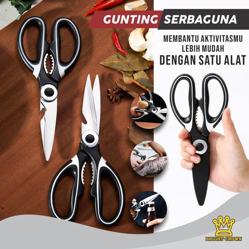 Gambar Bright Crown Gunting Dapur Multifungsi Stainless Steel / Gunting Multi dari Bright Crown Official Kab. Tangerang Tokopedia